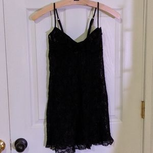SOLD! Black Lace Transparent Slip